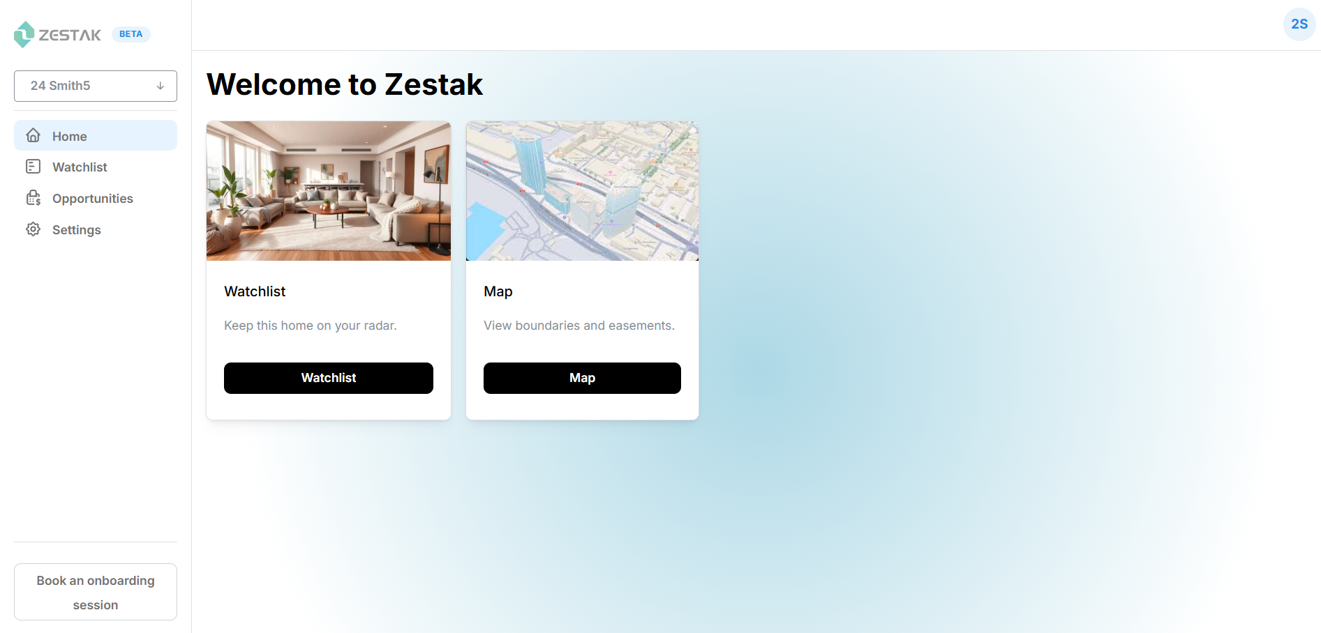 Zestak dashboard preview